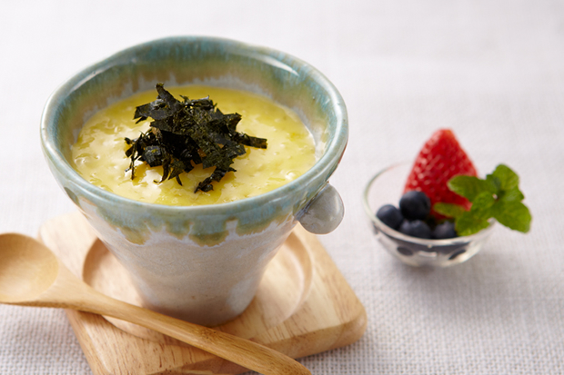 Nom de la recette : Risotto dessert d'œuf et d’algue nori