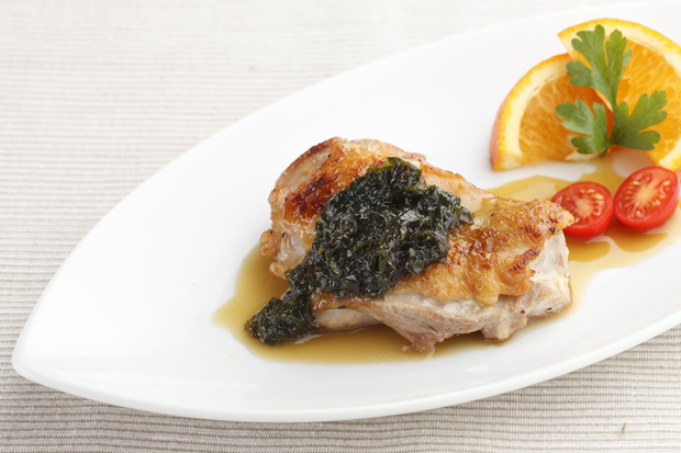 Poulet sauté à la sauce nori